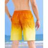 image:imageAPTRO Mens Swim Trunks 9 inch Bathing Suit Board Shorts with Zipper Pockets Swimming Swimsuit Beach Shorts Big and TallLr Orange Palm Tree