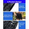 image:imageAPTRO Mens Swim Trunks with Compression Liner 5 inch Inseam Quick Dry 2 in 1 Swimming Board Shorts Beach with Zipper PocketsBlack Leaves