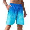 image:imageAPTRO Mens Swim Trunks 9 inch Bathing Suit Board Shorts with Zipper Pockets Swimming Swimsuit Beach Shorts Big and TallLr Blue Palm Tree