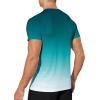 image:imageMens Dry Fit Workout Shirts Quick Dry Performance Gym T Shirts for Men Athletic Running Training Top Tee Moisture WickingGreen to White