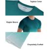 image:imageMens Dry Fit Workout Shirts Quick Dry Performance Gym T Shirts for Men Athletic Running Training Top Tee Moisture WickingGreen to White