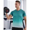 image:imageMens Dry Fit Workout Shirts Quick Dry Performance Gym T Shirts for Men Athletic Running Training Top Tee Moisture WickingGreen to White
