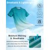 image:imageMens Dry Fit Workout Shirts Quick Dry Performance Gym T Shirts for Men Athletic Running Training Top Tee Moisture WickingGreen to White