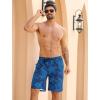 image:imageAPTRO 2 in 1 Mens Swim Trunks 9 with Zipper Pockets Bathing Suit Builtin Board Shorts Swimwear Long ShortsBluepineapple