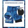 image:imageAPTRO 2 in 1 Mens Swim Trunks 9 with Zipper Pockets Bathing Suit Builtin Board Shorts Swimwear Long ShortsBluepineapple