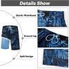 image:imageAPTRO 2 in 1 Mens Swim Trunks 9 with Zipper Pockets Bathing Suit Builtin Board Shorts Swimwear Long ShortsBs03 Palm Blue