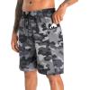 image:imageAPTRO 2 in 1 Mens Swim Trunks 9 with Zipper Pockets Bathing Suit Builtin Board Shorts Swimwear Long ShortsBs05 Camo Green