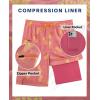 image:imageAPTRO 2 in 1 Mens Swim Trunks 9 with Zipper Pockets Bathing Suit Builtin Board Shorts Swimwear Long ShortsBs06 Pink Pineapple