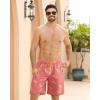 image:imageAPTRO 2 in 1 Mens Swim Trunks 9 with Zipper Pockets Bathing Suit Builtin Board Shorts Swimwear Long ShortsBs06 Pink Pineapple