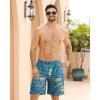 image:imageAPTRO 2 in 1 Mens Swim Trunks 9 with Zipper Pockets Bathing Suit Builtin Board Shorts Swimwear Long ShortsBs06 Totem Blue