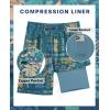 image:imageAPTRO 2 in 1 Mens Swim Trunks 9 with Zipper Pockets Bathing Suit Builtin Board Shorts Swimwear Long ShortsBs06 Totem Blue