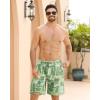 image:imageAPTRO 2 in 1 Mens Swim Trunks 9 with Zipper Pockets Bathing Suit Builtin Board Shorts Swimwear Long ShortsBs06 Totem Green
