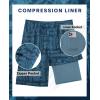 image:imageAPTRO 2 in 1 Mens Swim Trunks 9 with Zipper Pockets Bathing Suit Builtin Board Shorts Swimwear Long ShortsBs06 Totem Navy