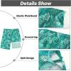 image:imageAPTRO 2 in 1 Mens Swim Trunks 9 with Zipper Pockets Bathing Suit Builtin Board Shorts Swimwear Long ShortsBs07 Green White Palm