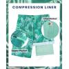 image:imageAPTRO 2 in 1 Mens Swim Trunks 9 with Zipper Pockets Bathing Suit Builtin Board Shorts Swimwear Long ShortsBs07 Green White Palm