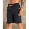 image:imageAPTRO 2 in 1 Mens Swim Trunks 9 with Zipper Pockets Bathing Suit Builtin Board Shorts Swimwear Long ShortsBs08 Multicolor