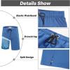 image:imageAPTRO 2 in 1 Mens Swim Trunks 9 with Zipper Pockets Bathing Suit Builtin Board Shorts Swimwear Long ShortsBs09 Blue