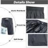 image:imageAPTRO 2 in 1 Mens Swim Trunks 9 with Zipper Pockets Bathing Suit Builtin Board Shorts Swimwear Long ShortsBs11 Solid Grey