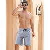 image:imageAPTRO 2 in 1 Mens Swim Trunks 9 with Zipper Pockets Bathing Suit Builtin Board Shorts Swimwear Long ShortsBs12 Light Gray