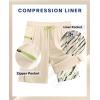 image:imageAPTRO 2 in 1 Mens Swim Trunks 9 with Zipper Pockets Bathing Suit Builtin Board Shorts Swimwear Long ShortsBs15 Light Khaki