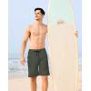 image:imageAPTRO 2 in 1 Mens Swim Trunks 9 with Zipper Pockets Bathing Suit Builtin Board Shorts Swimwear Long ShortsBs18 Army Green