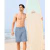 image:imageAPTRO 2 in 1 Mens Swim Trunks 9 with Zipper Pockets Bathing Suit Builtin Board Shorts Swimwear Long ShortsBs19 Gray Blue