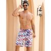 image:imageAPTRO 2 in 1 Mens Swim Trunks 9 with Zipper Pockets Bathing Suit Builtin Board Shorts Swimwear Long ShortsFlag