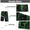 image:imageAPTRO 2 in 1 Mens Swim Trunks 9 with Zipper Pockets Bathing Suit Builtin Board Shorts Swimwear Long ShortsGreen Leaf