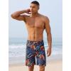 image:imageAPTRO 2 in 1 Mens Swim Trunks 9 with Zipper Pockets Bathing Suit Builtin Board Shorts Swimwear Long ShortsPalm Orange