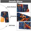 image:imageAPTRO 2 in 1 Mens Swim Trunks 9 with Zipper Pockets Bathing Suit Builtin Board Shorts Swimwear Long ShortsPalm Orange
