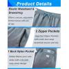 image:imageAPTRO Mens Swim Trunks 9 inch Bathing Suit Board Shorts with Zipper Pockets Swimming Swimsuit Beach Shorts Big and TallGrey to Purple