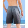 image:imageAPTRO Mens Swim Trunks 9 inch Bathing Suit Board Shorts with Zipper Pockets Swimming Swimsuit Beach Shorts Big and TallGrey to Purple
