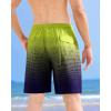 image:imageAPTRO Mens Swim Trunks 9 inch Bathing Suit Board Shorts with Zipper Pockets Swimming Swimsuit Beach Shorts Big and TallNeon Green to Purple
