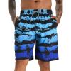 image:imageAPTRO Mens Swim Trunks 9 Quick Dry Bathing Suit Big amp Tall Beach SwimsuitsBlue Black Stripes