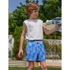 image:imageAPTRO 2 in 1 Boys Swim Trunks Quick Dry Kids Bathing Suits Zipper Pockets Board Shorts 516YG17 Pineapple Blue 02
