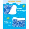 image:imageAPTRO 2 in 1 Boys Swim Trunks Quick Dry Kids Bathing Suits Zipper Pockets Board Shorts 516YG17 Pineapple Blue 02