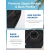 image:imageAPTRO Mens Swim Trunks 9 with Zipper Pockets Quick Dry Bathing Suit Swim Shorts Swimwear Beach Long ShortsZp03 Black Totem