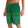 image:imageAPTRO Mens Swim Trunks 9 with Zipper Pockets Quick Dry Bathing Suit Swim Shorts Swimwear Beach Long ShortsZp04 Green Totem
