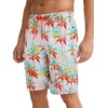 image:imageAPTRO Mens Swim Trunks 9 with Zipper Pockets Quick Dry Bathing Suit Swim Shorts Swimwear Beach Long ShortsZp08 Orange Palm
