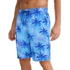 image:imageAPTRO Mens Swim Trunks 9 with Zipper Pockets Quick Dry Bathing Suit Swim Shorts Swimwear Beach Long ShortsZp09 Blue Palm