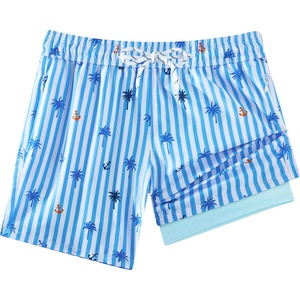 image:imageAPTRO 2 in 1 Boys Swim Trunks Quick Dry Kids Bathing Suits Zipper Pockets Board Shorts 516YG09 Fishing Hook