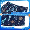 image:imageAPTRO Boys Swim Trunks with Compression Liner Zipper Pockets Quick Dry 4Way Stretch Kids Swim ShortsHl01 Space Ship