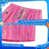 image:imageAPTRO Boys Swim Trunks with Compression Liner Zipper Pockets Quick Dry 4Way Stretch Kids Swim ShortsHl04 Pink Star