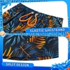 image:imageAPTRO Boys Swim Trunks with Compression Liner Zipper Pockets Quick Dry 4Way Stretch Kids Swim ShortsHl05 Orange Palm