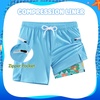 image:imageAPTRO Boys Swim Trunks with Compression Liner Zipper Pockets Quick Dry 4Way Stretch Kids Swim ShortsHl07 Blue