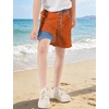 image:imageAPTRO Boys Swim Trunks with Compression Liner Zipper Pockets Quick Dry 4Way Stretch Kids Swim ShortsHl08 Orange Star