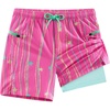 image:imageAPTRO Boys Swim Trunks with Compression Liner Zipper Pockets Quick Dry 4Way Stretch Kids Swim ShortsHl04 Pink Star