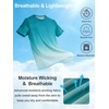 image:imageAPTRO Mens Dry Fit Workout Shirts Quick Dry Performance Gym T Shirts for Men Athletic Running Training TopGreen to White