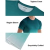 image:imageAPTRO Mens Dry Fit Workout Shirts Quick Dry Performance Gym T Shirts for Men Athletic Running Training TopGreen to White