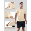 image:imageAPTRO Mens Workout Shirts Quick Dry Athletic Gym TShirts  Moisture Wicking Short Sleeve Performance Running Tees for MenKhaki